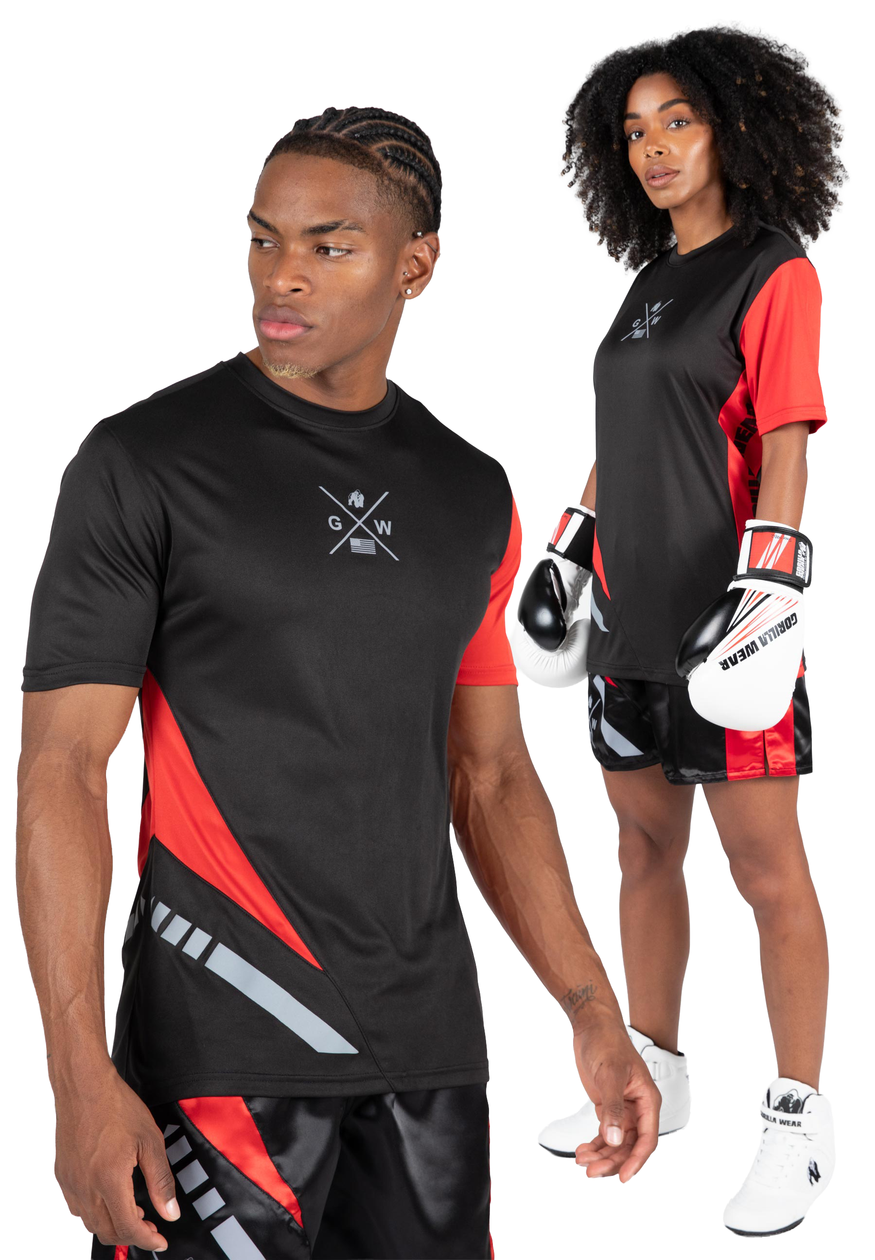 Hornell T-Shirt - Black/Red - Unisex