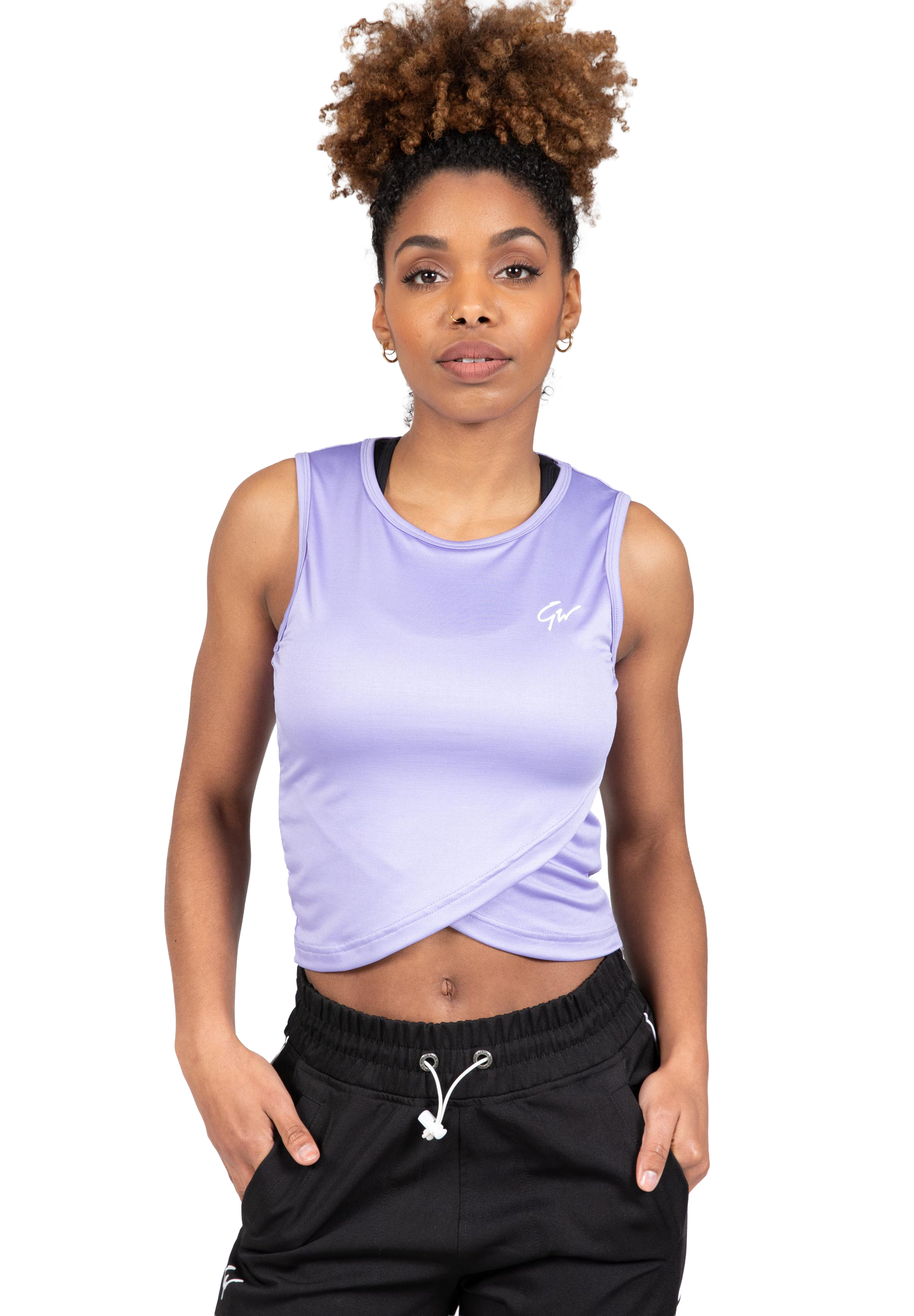 Estelle Twisted Crop Top - Lilac