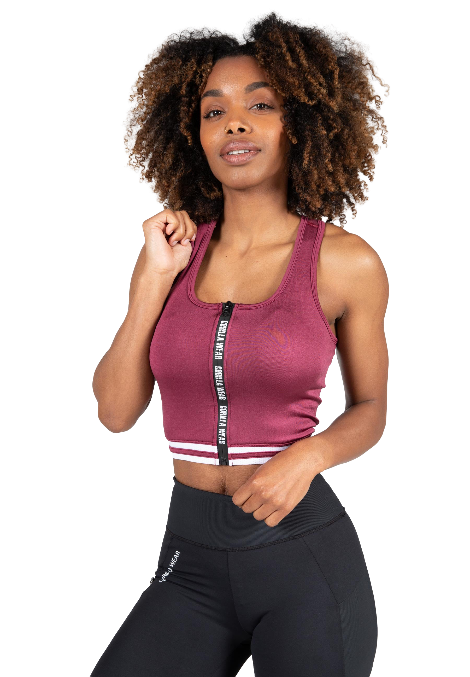 Mesa Zip Top - Burgundy