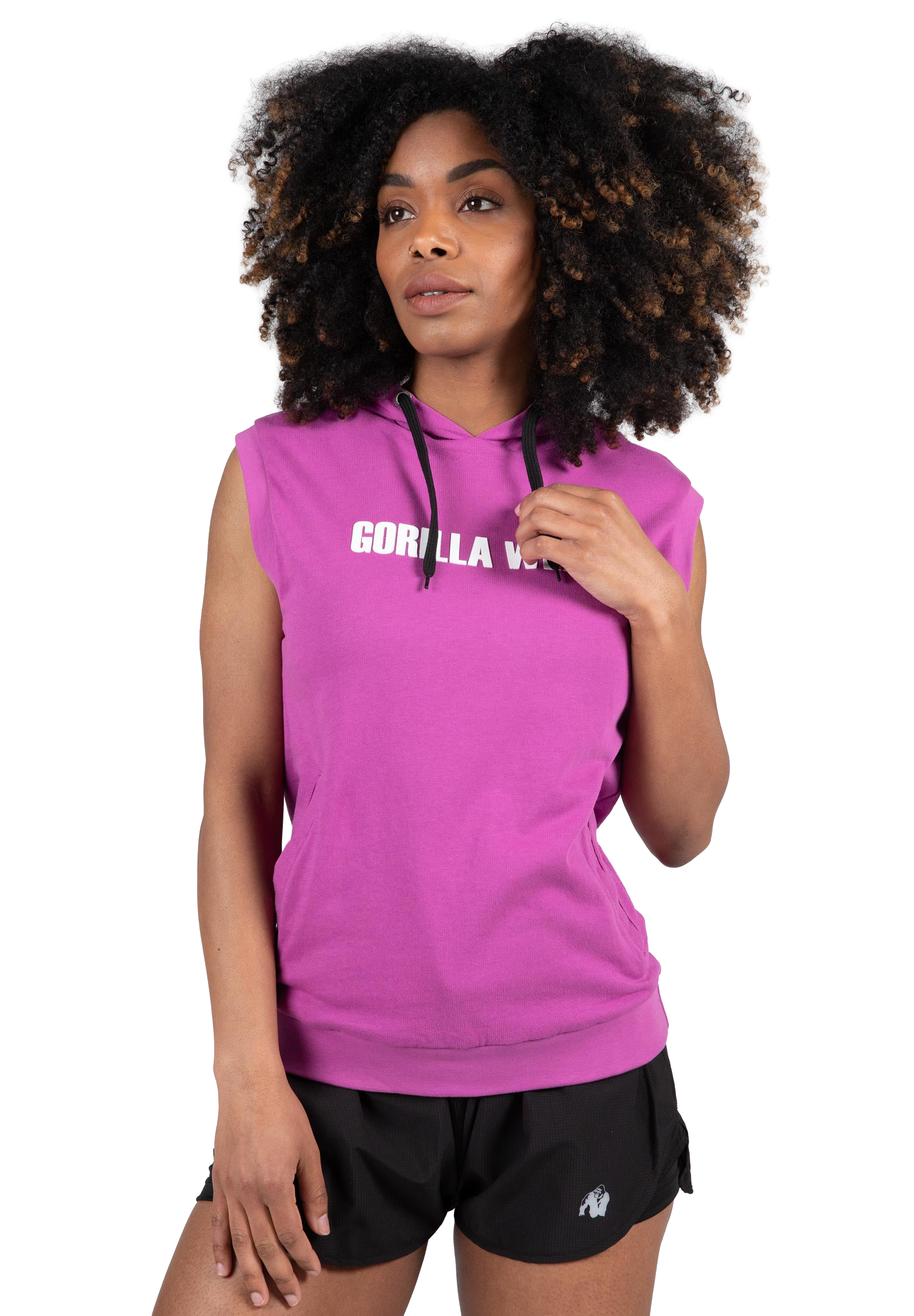 Virginia Sleeveless Hoodie - Pink