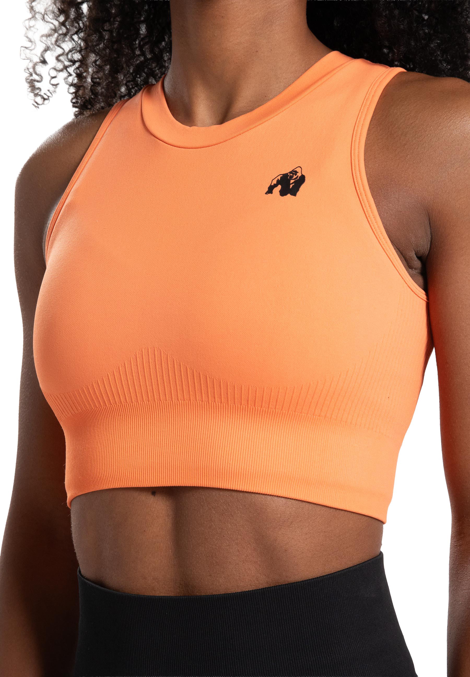 Olivia Seamless Crop Top - Peach