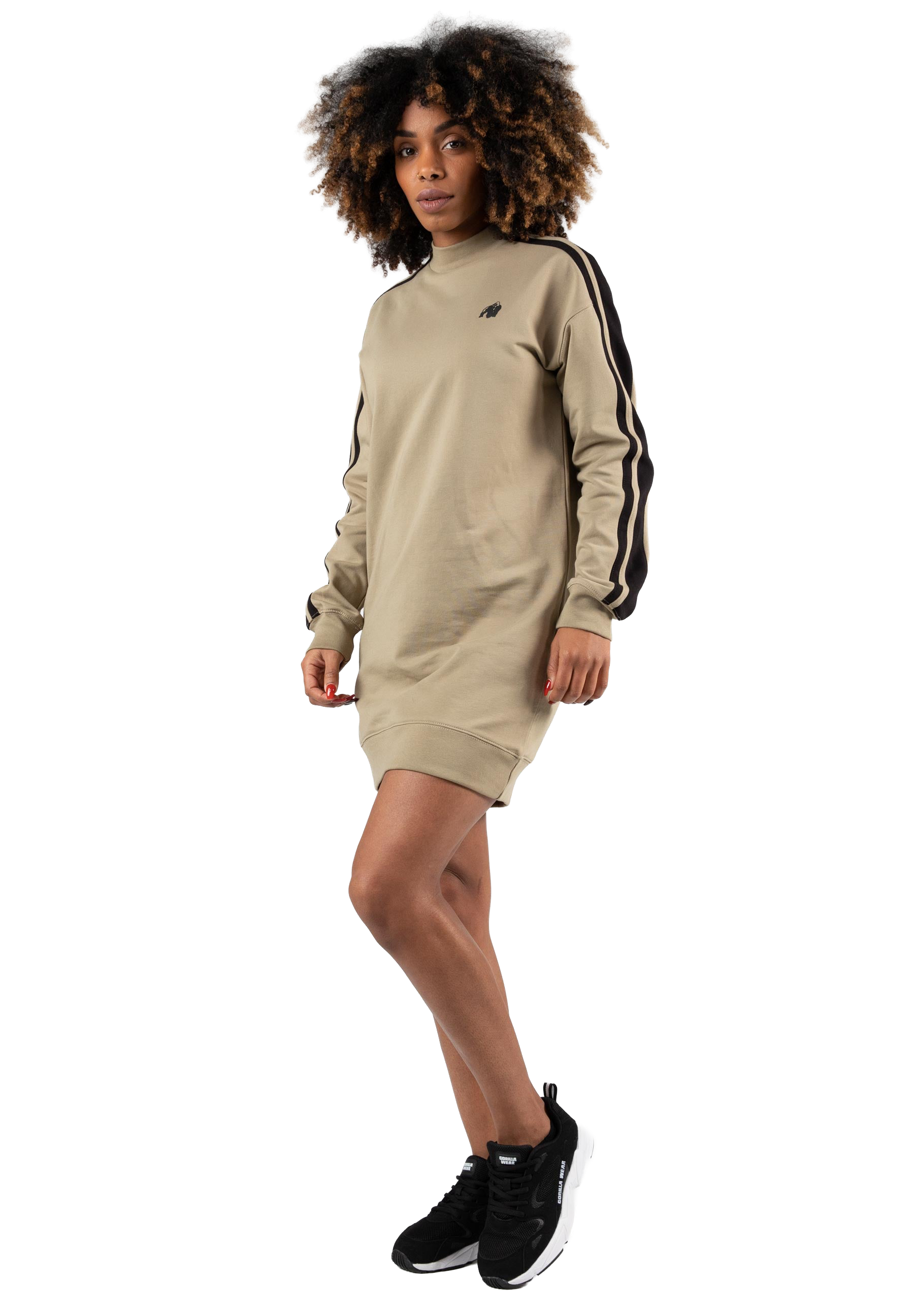Isabella Sweatshirt Dress - Beige