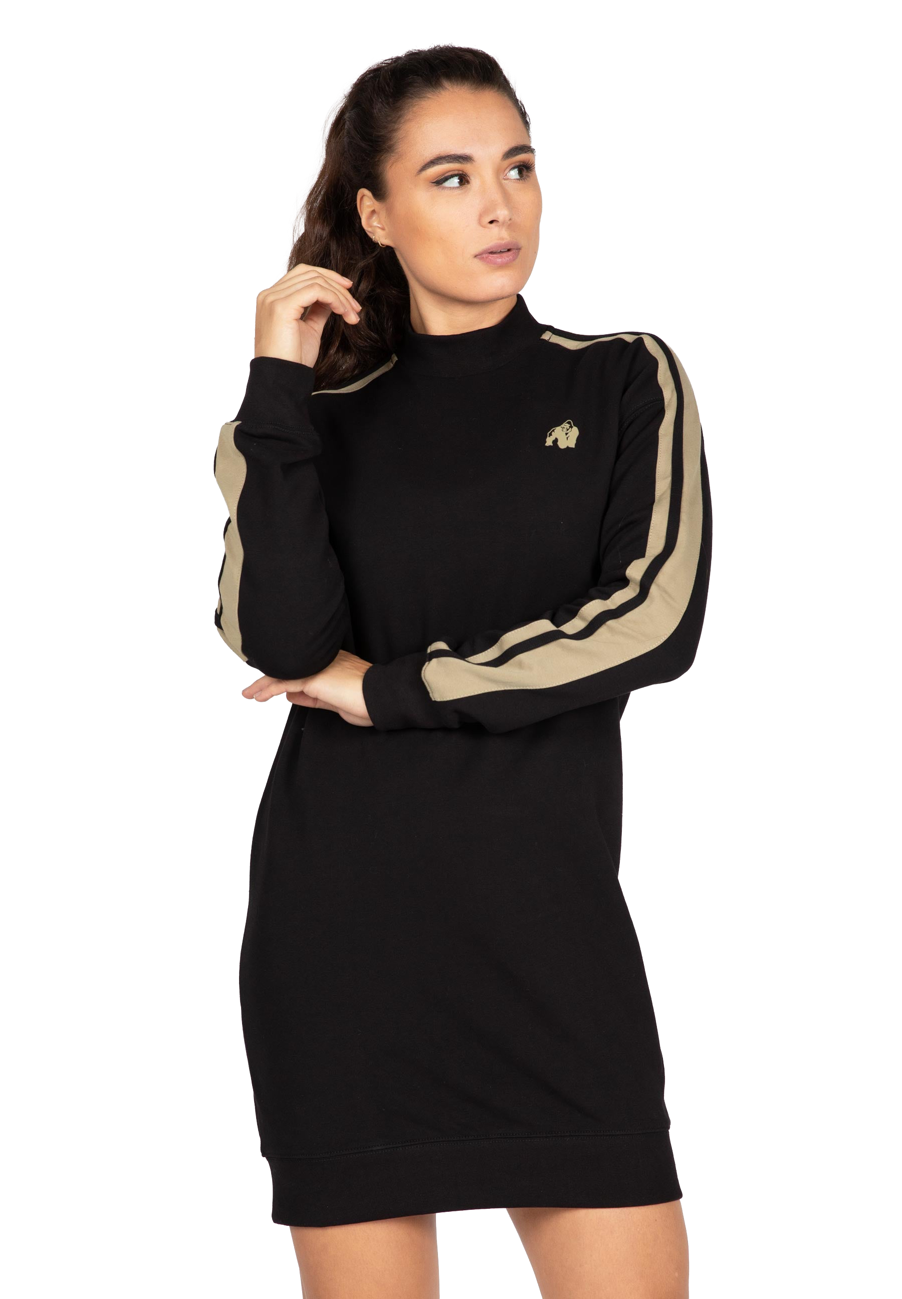 Isabella Sweatshirt Dress - Black