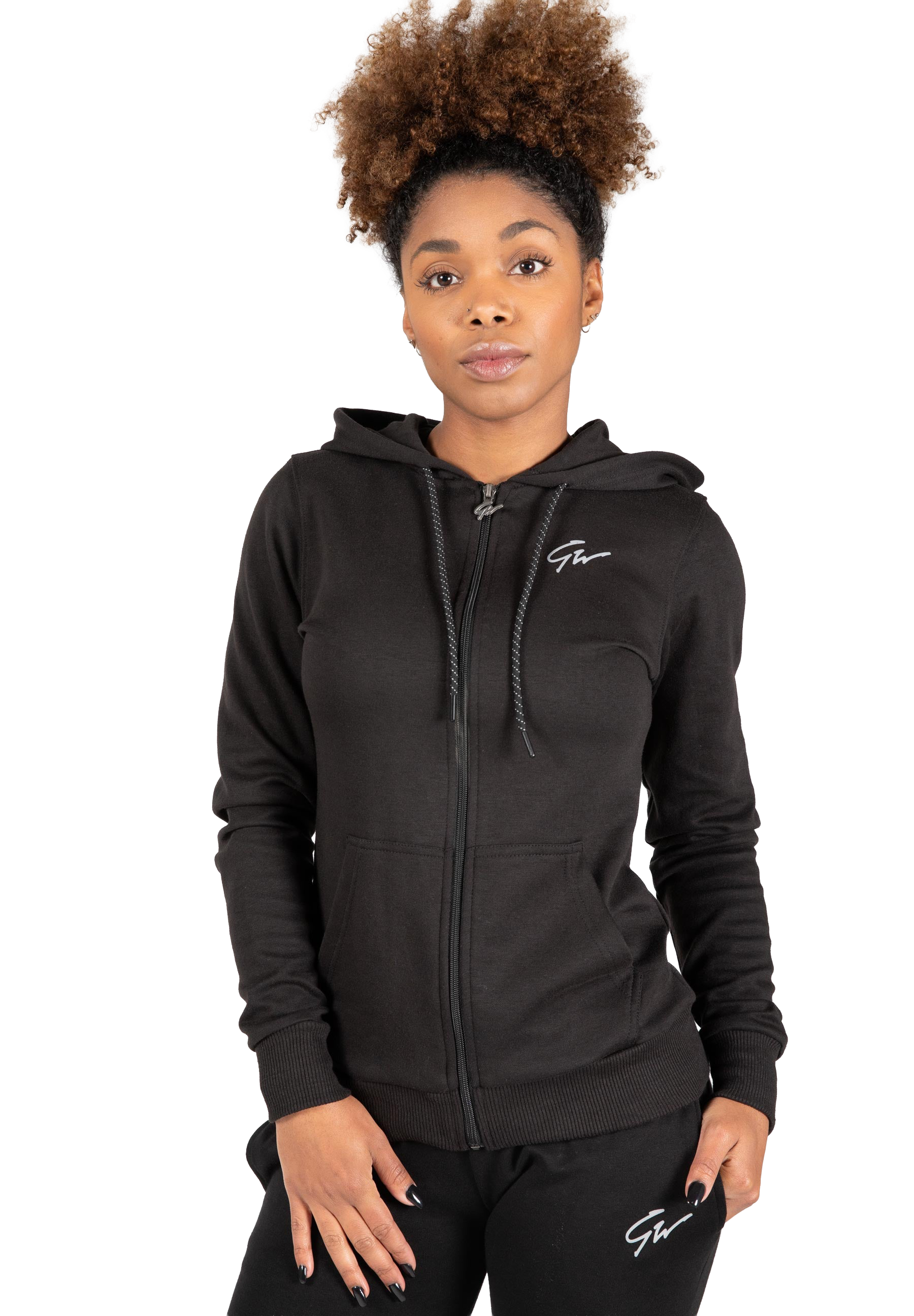 Pixley Zipped Hoodie - Black