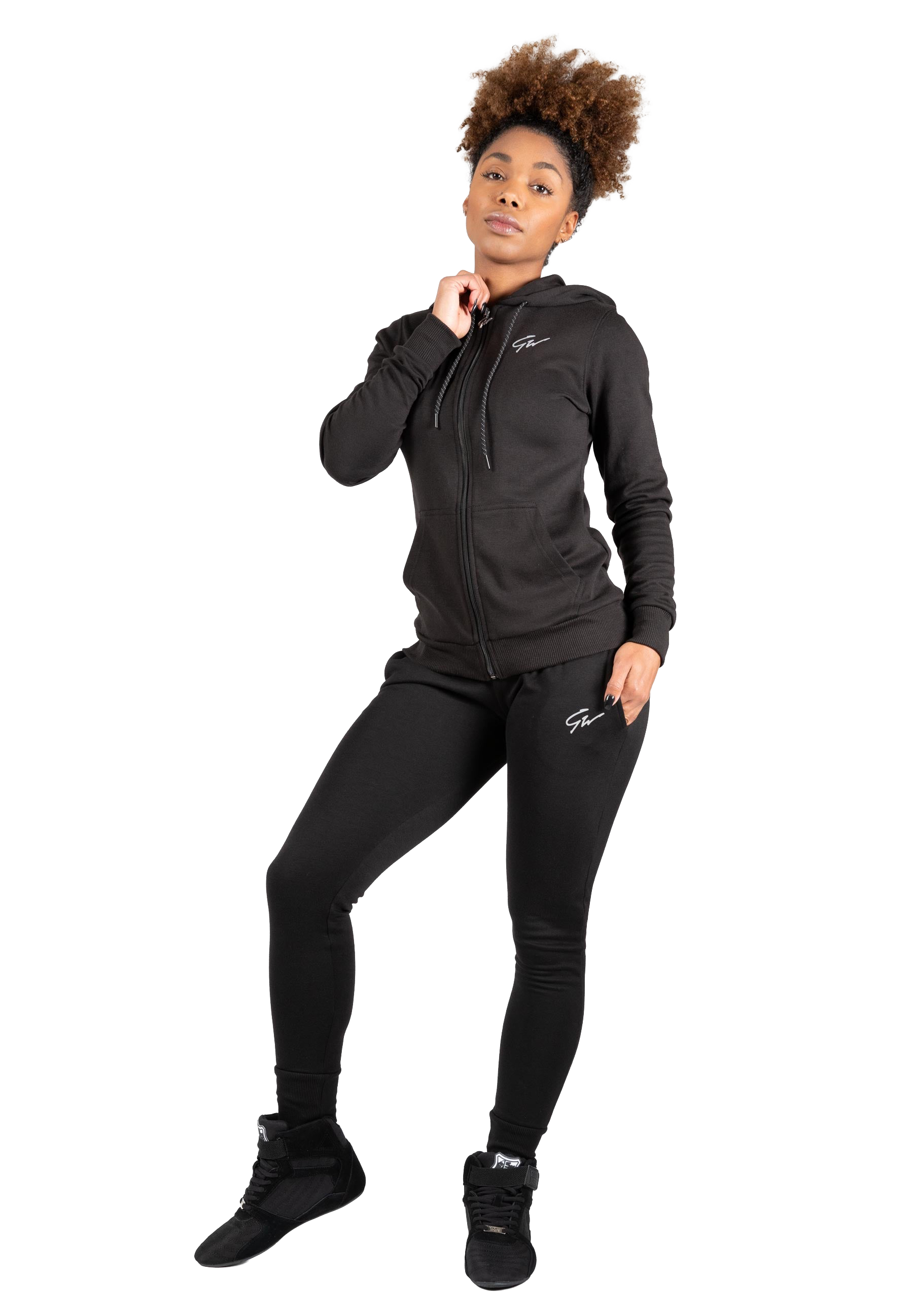 Pixley Zipped Hoodie - Black