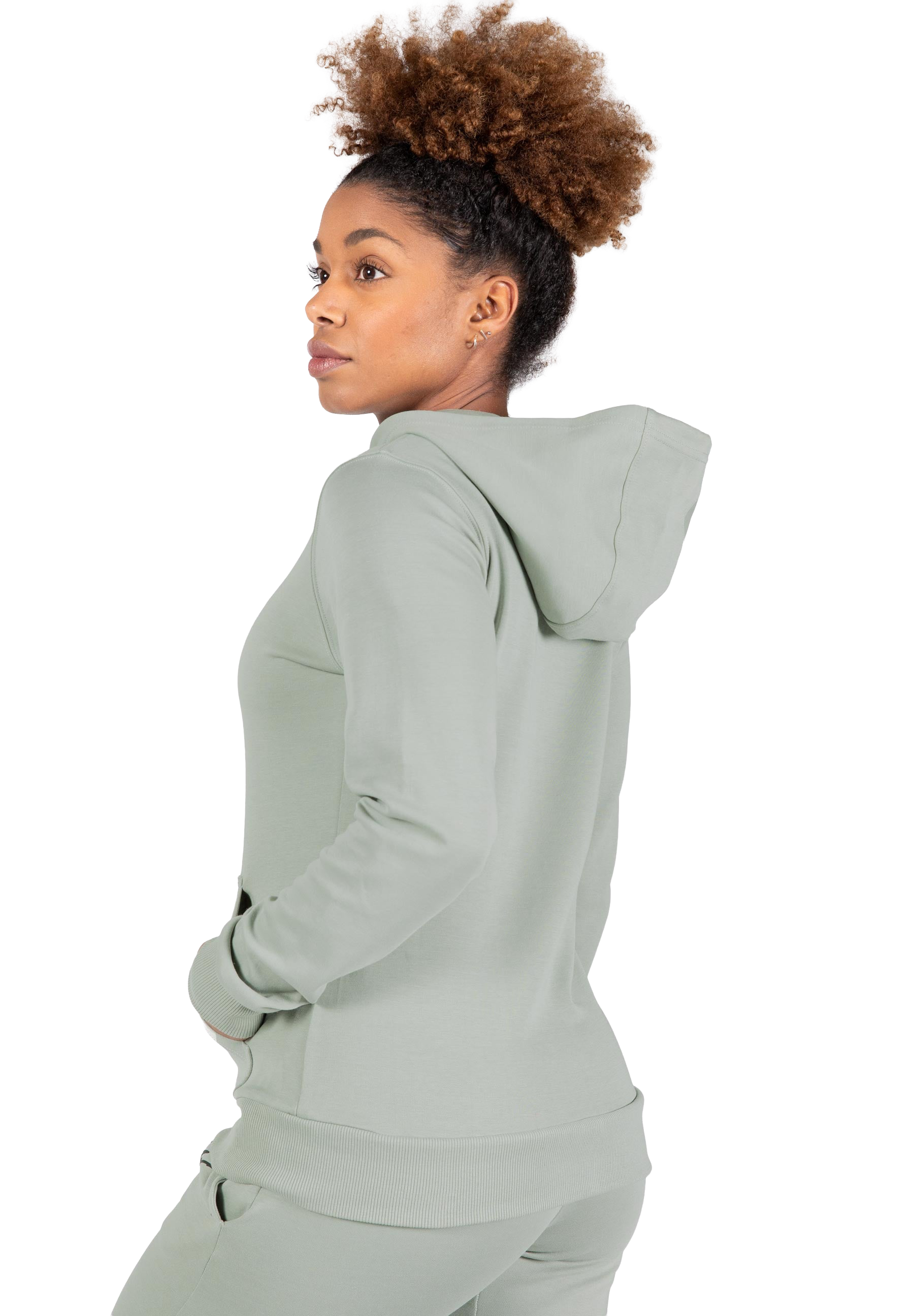 Pixley Zipped Hoodie - Light Green