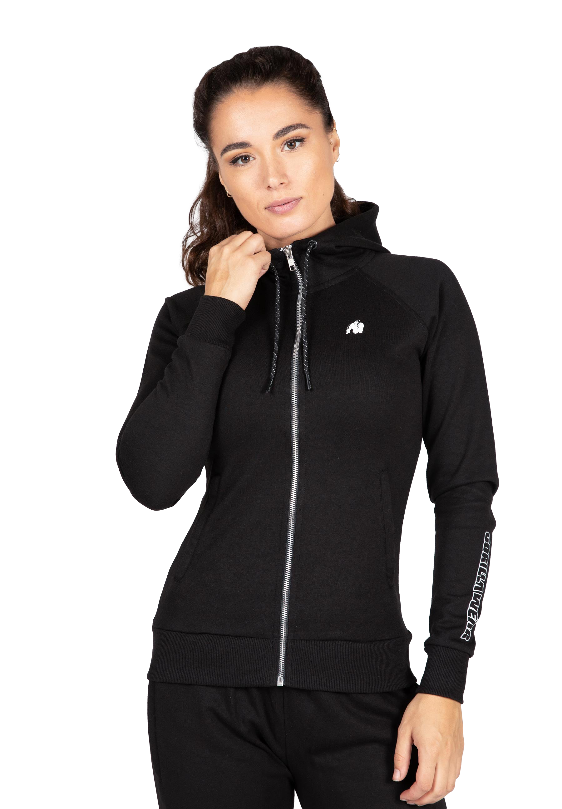 Marion Zipped Hoodie - Black