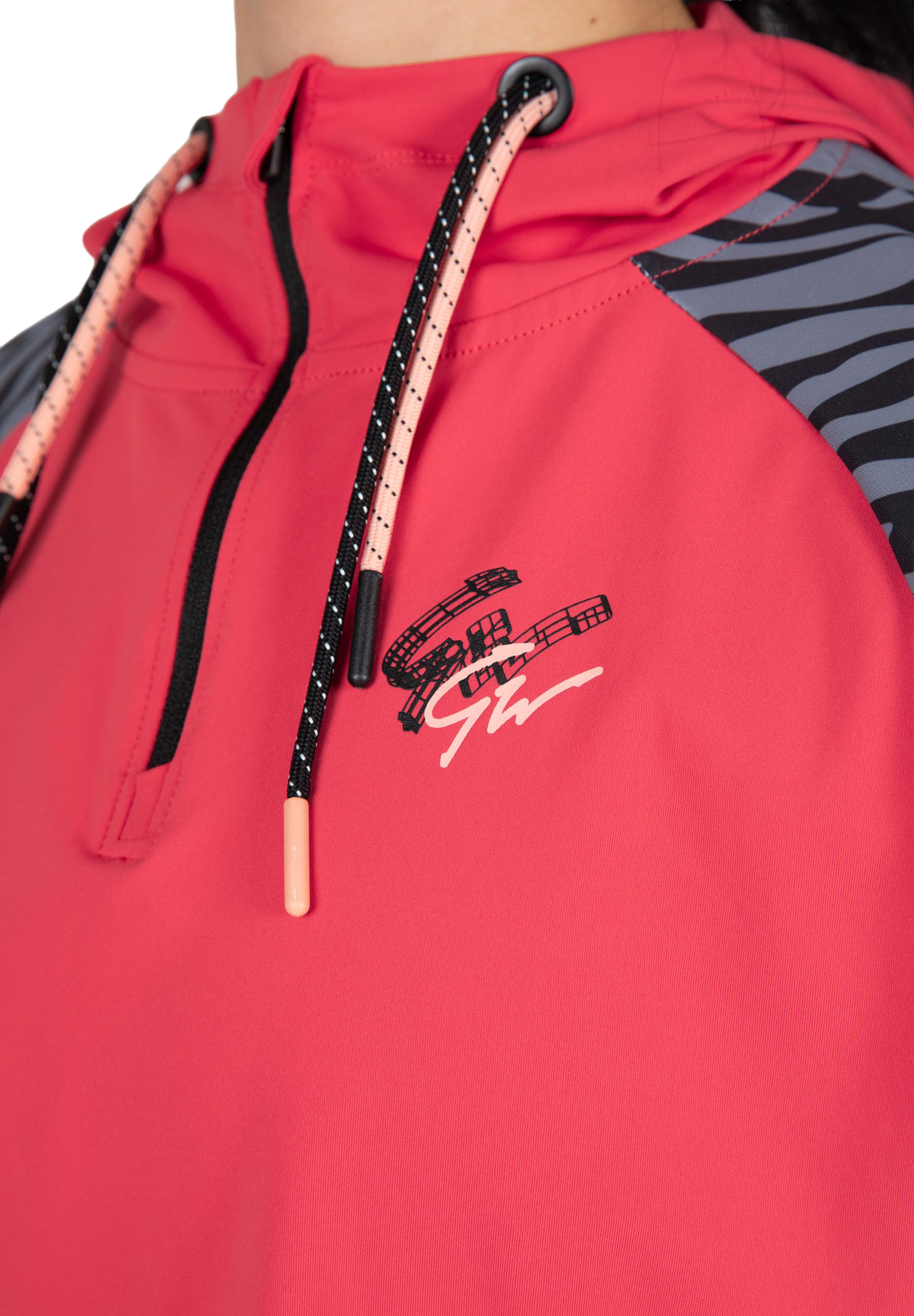 Zion Cropped Hoodie - Red