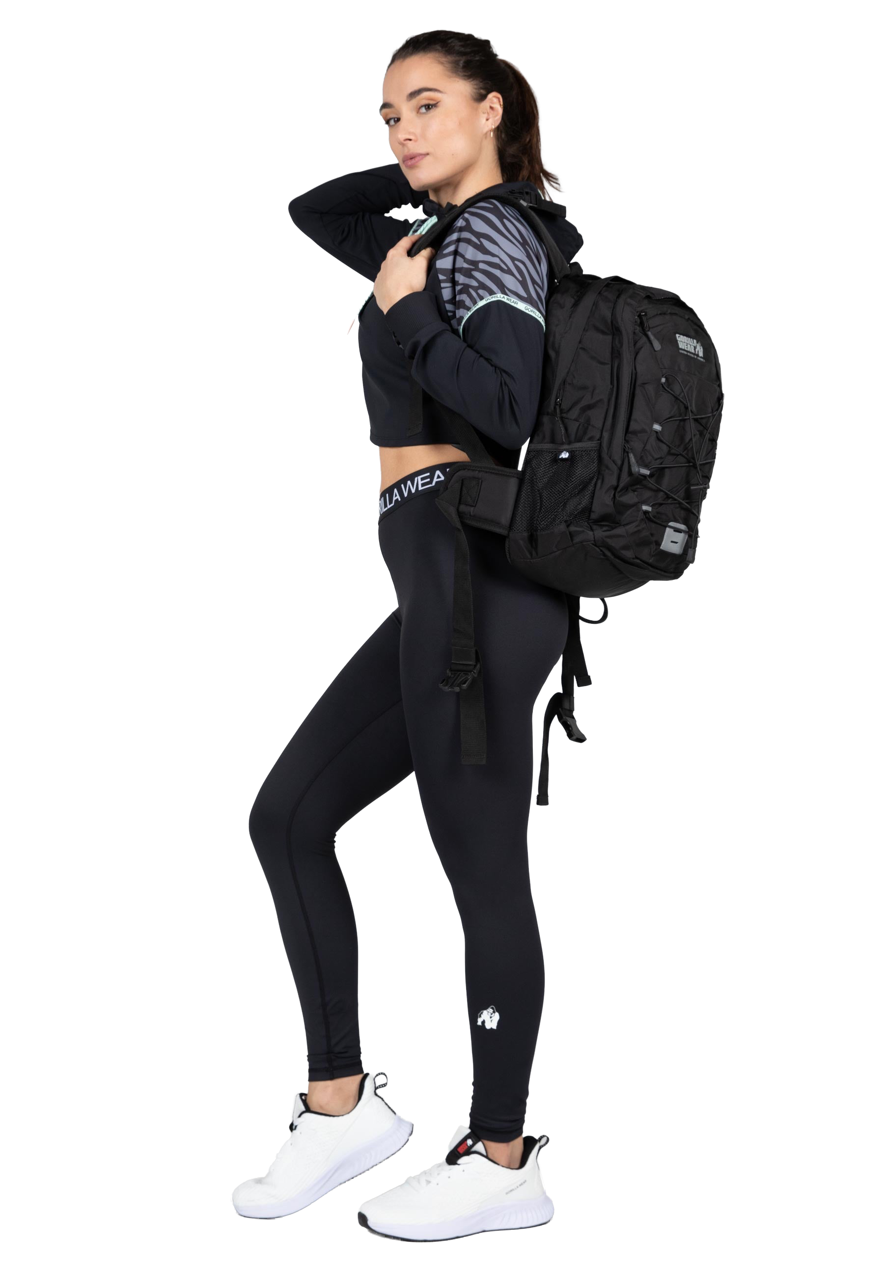 Zion Cropped Hoodie - Black