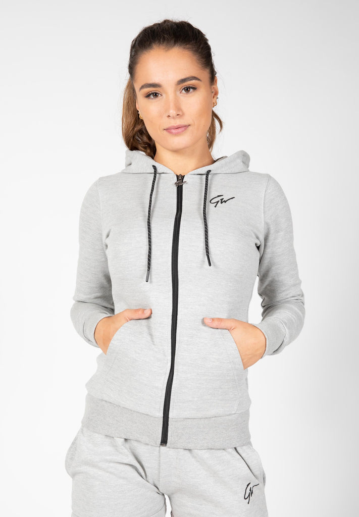 Pixley Zipped Hoodie Gray GorillaWearUsa