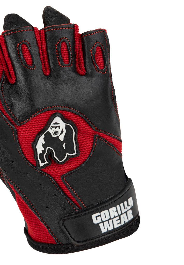 Dallas Wrist Wraps Gloves - Black/Red - XL Gorilla Wear