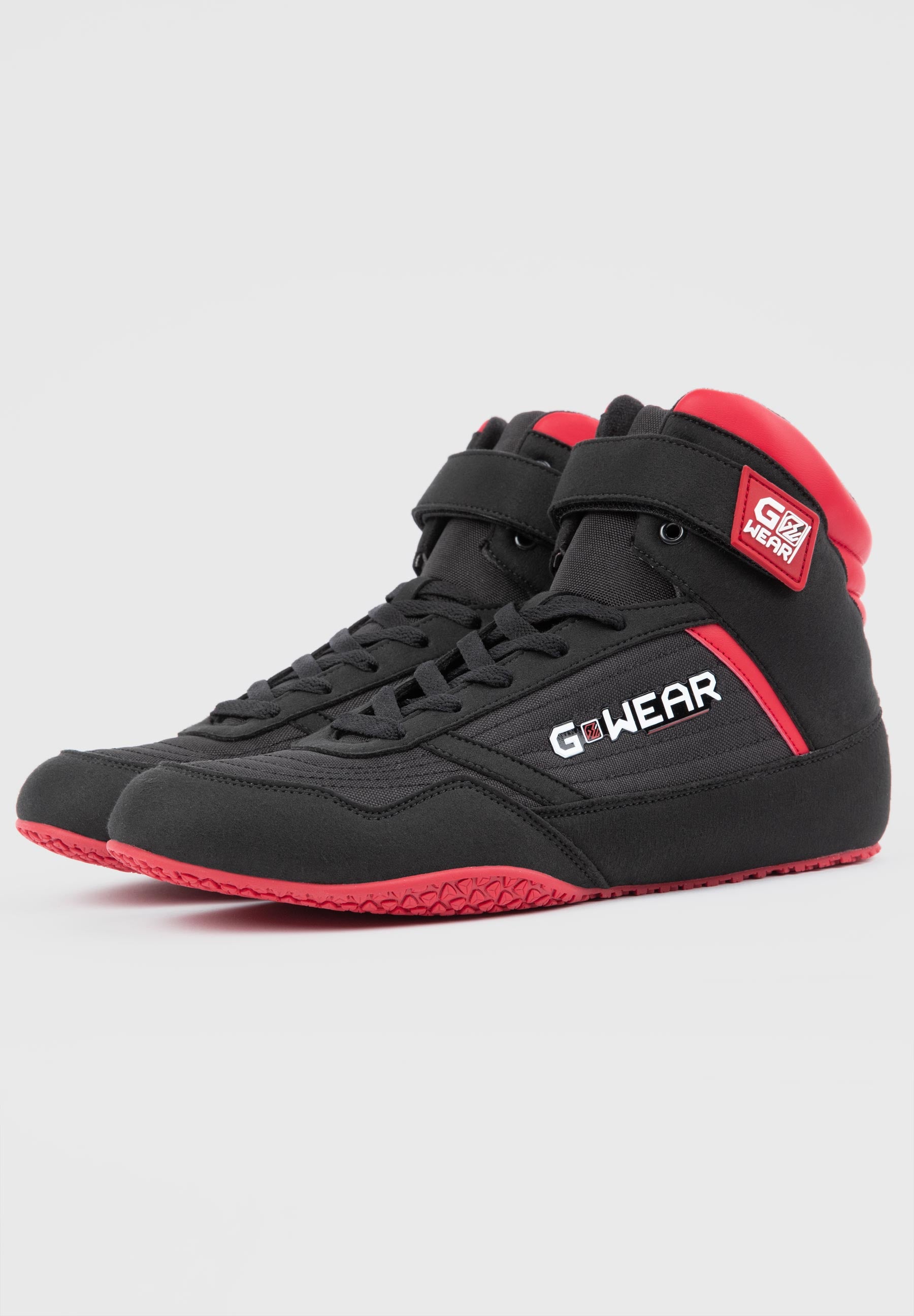Gwear Classic High Tops Black/Red GorillaWearUsa - Main Image