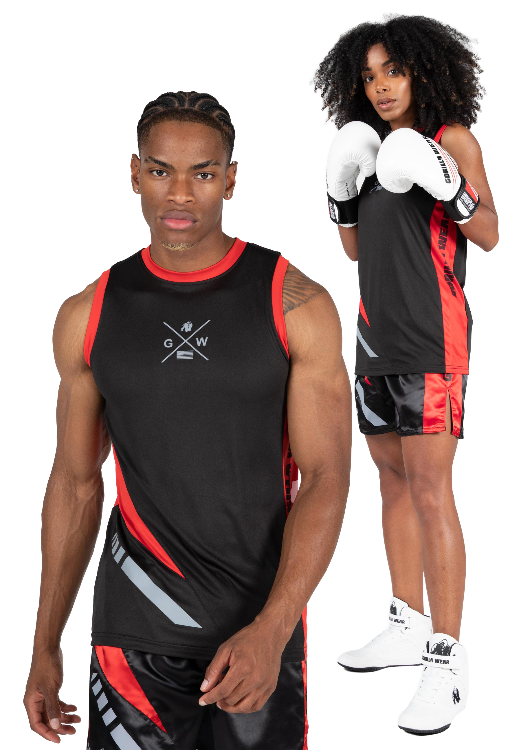 Hornell Tank Top - Black/Red - Unisex