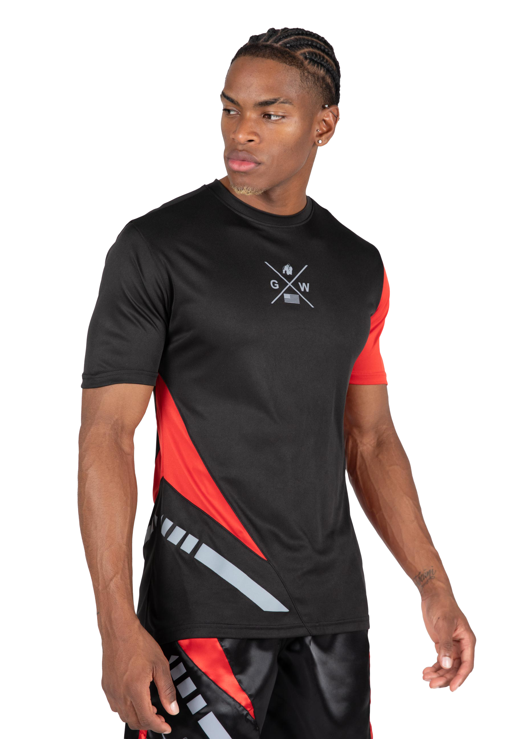 Hornell T-Shirt - Black/Red - Unisex