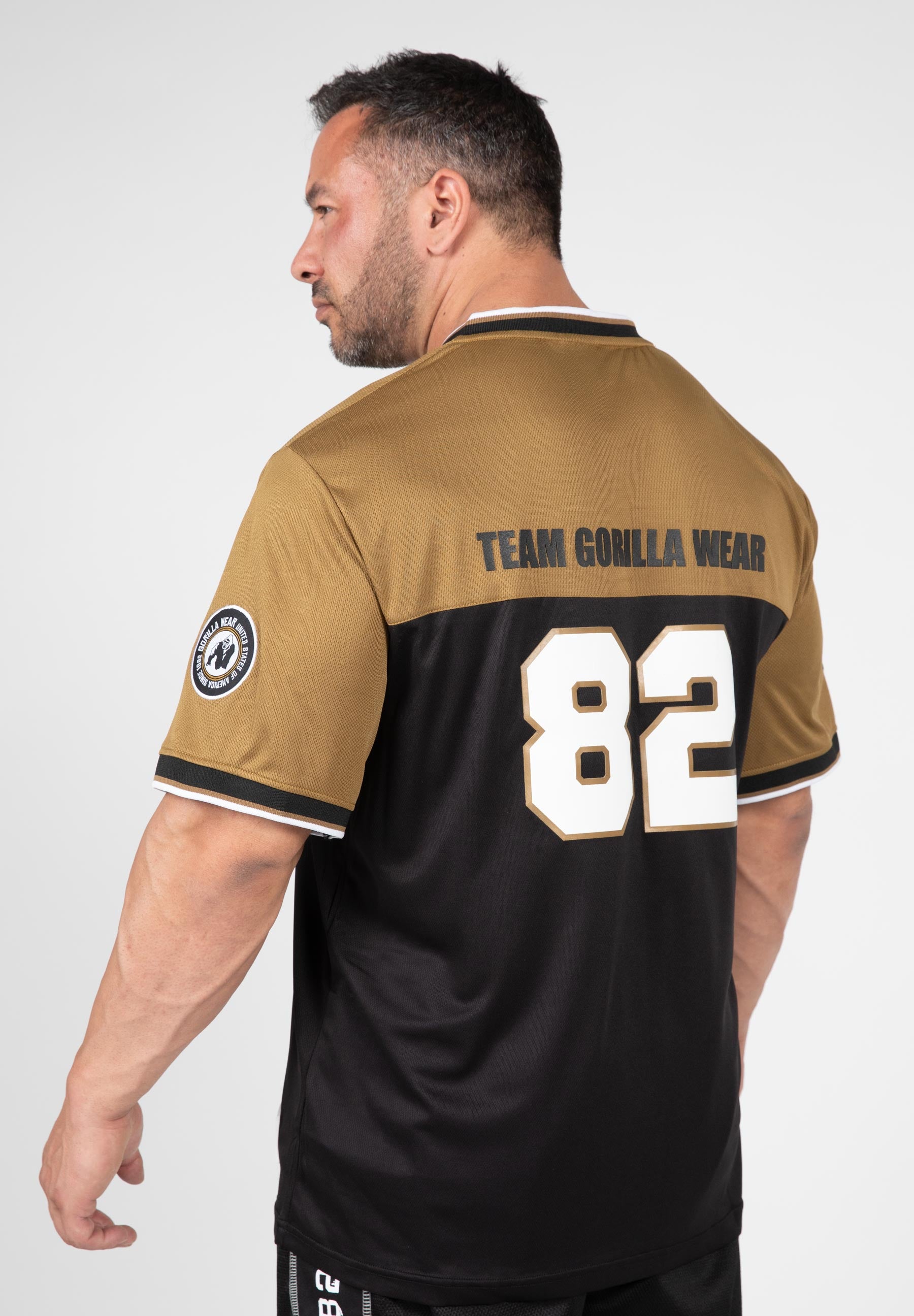 Trenton Football Jersey - Black/Gold | GorillaWearUsa