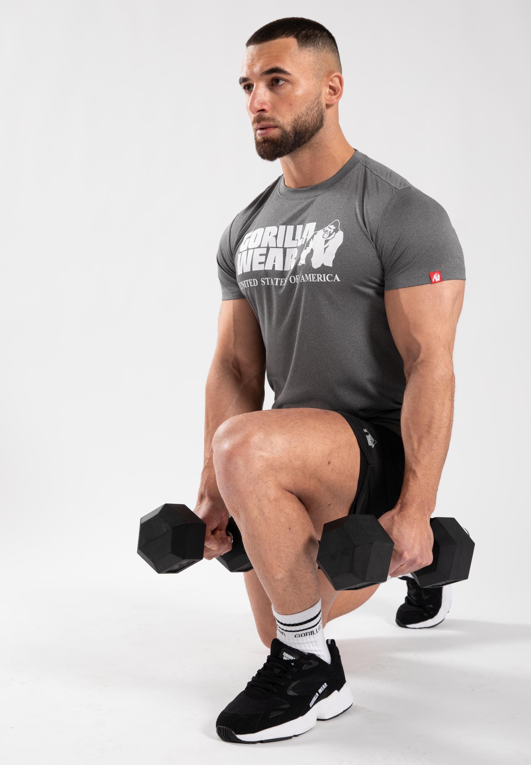 Classic Training T-Shirt Gray Melange GorillaWearUsa