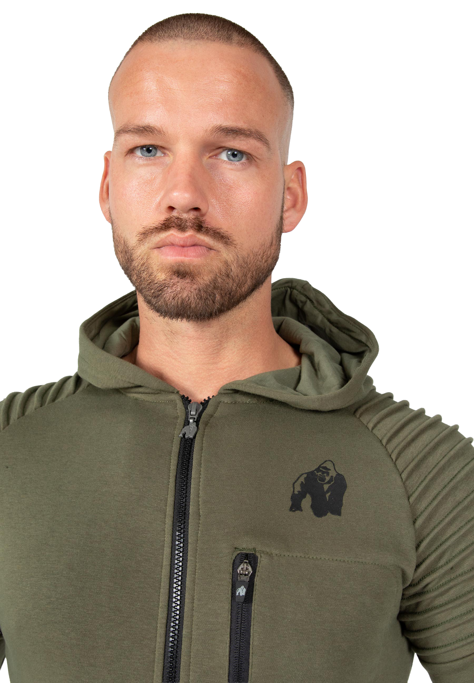 Delta Zipped Hoodie - Army Green – Gorilla Wear USA