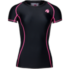Carlin Compression Short Sleeve Top - Black/Pink