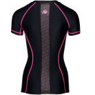 Carlin Compression Short Sleeve Top - Black/Pink