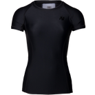 Carlin Compression Short Sleeve Top - Black/Black