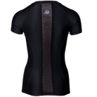 Carlin Compression Short Sleeve Top - Black/Black