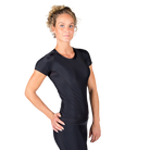Carlin Compression Short Sleeve Top - Black/Black
