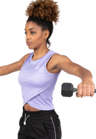 Estelle Twisted Crop Top - Lilac