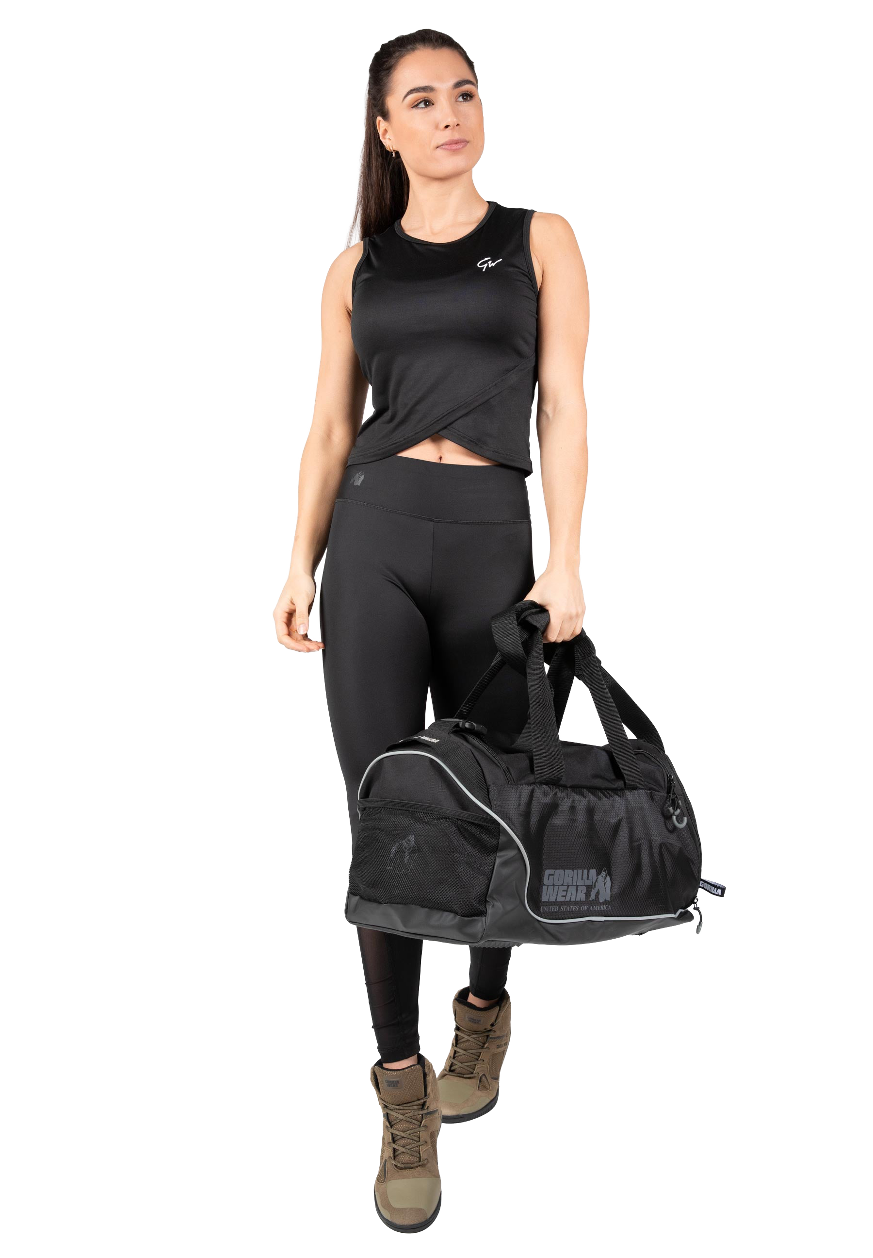 Estelle Twisted Crop Top - Black