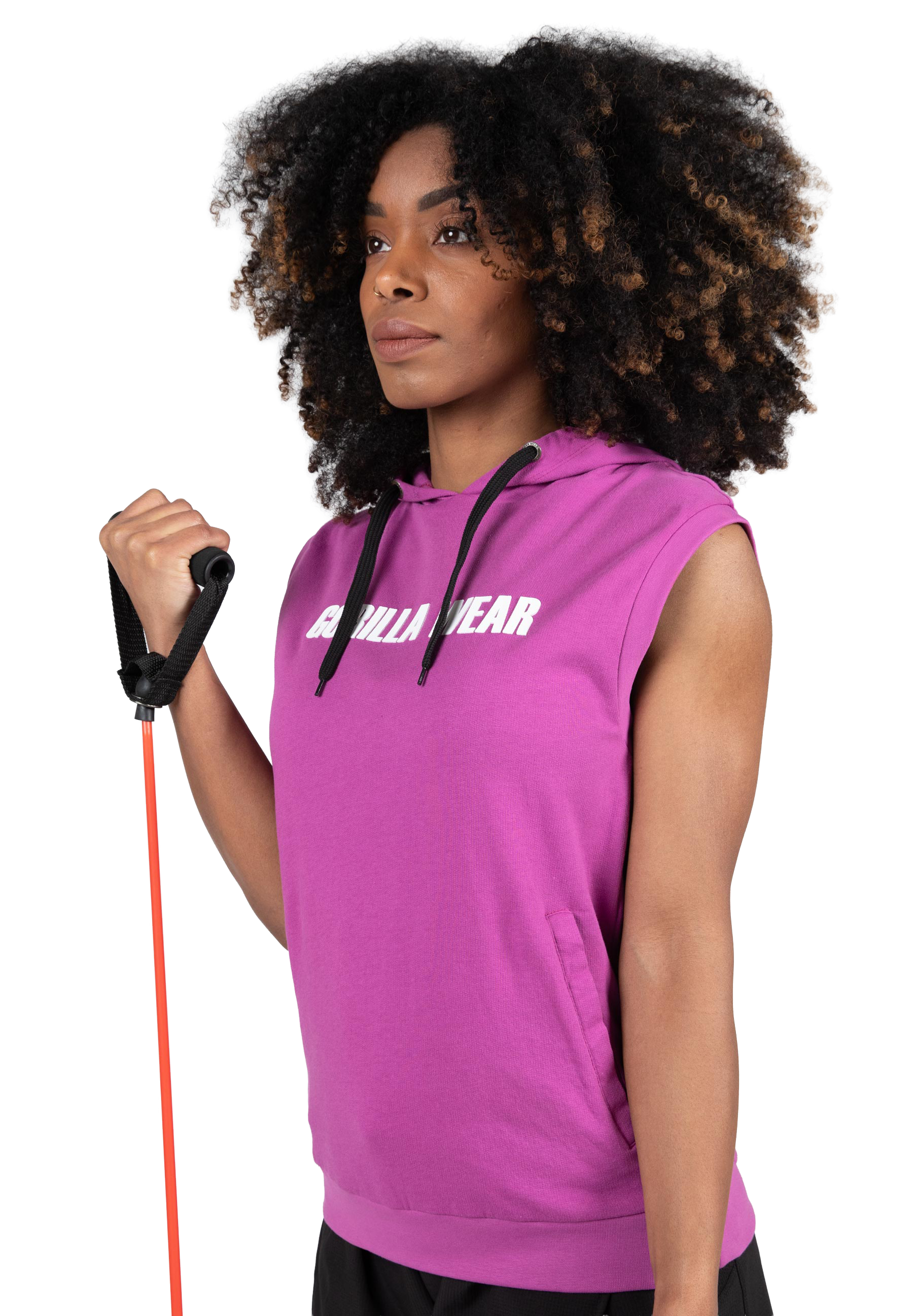 Virginia Sleeveless Hoodie - Pink