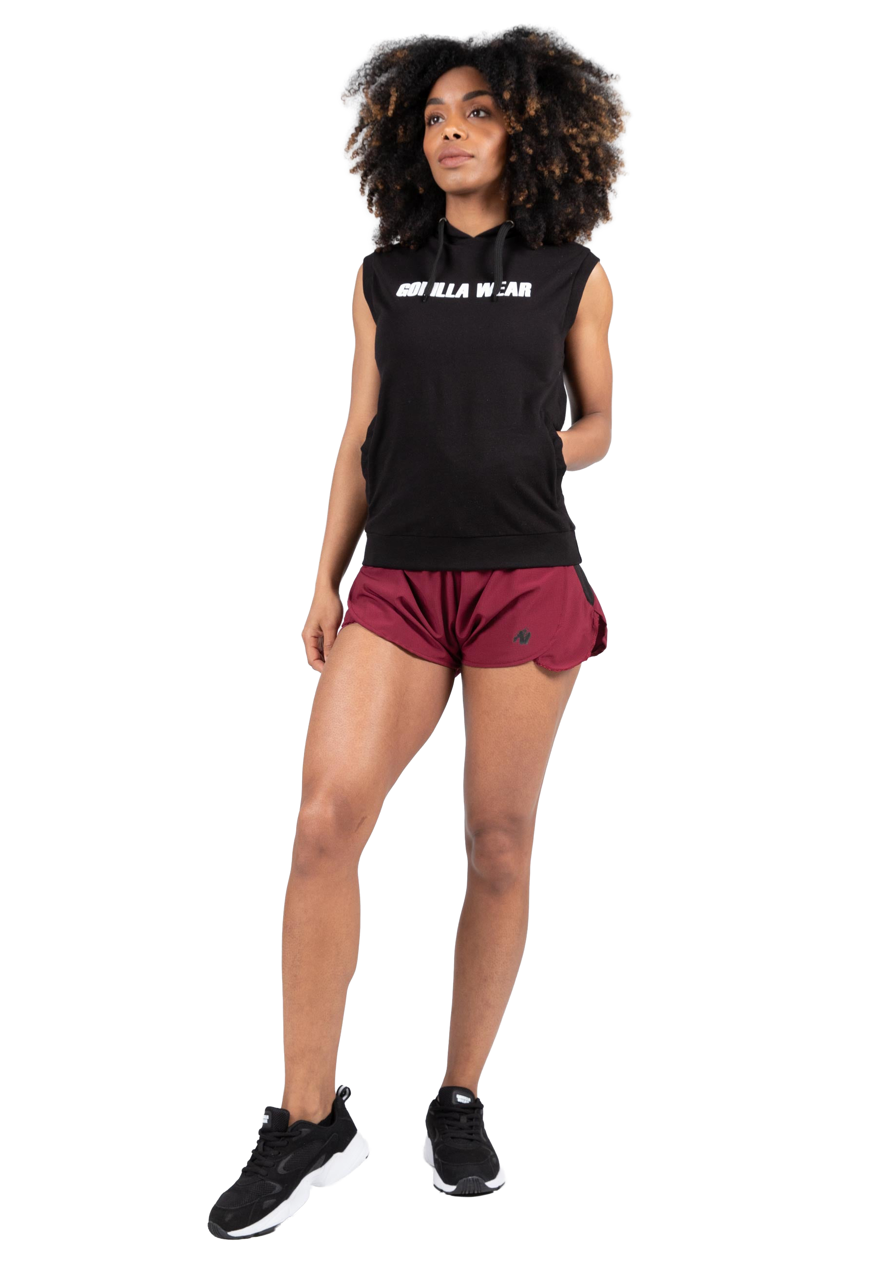 Virginia Sleeveless Hoodie - Black