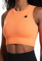 Olivia Seamless Crop Top - Peach