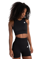 Olivia Seamless Crop Top - Black