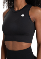 Olivia Seamless Crop Top - Black