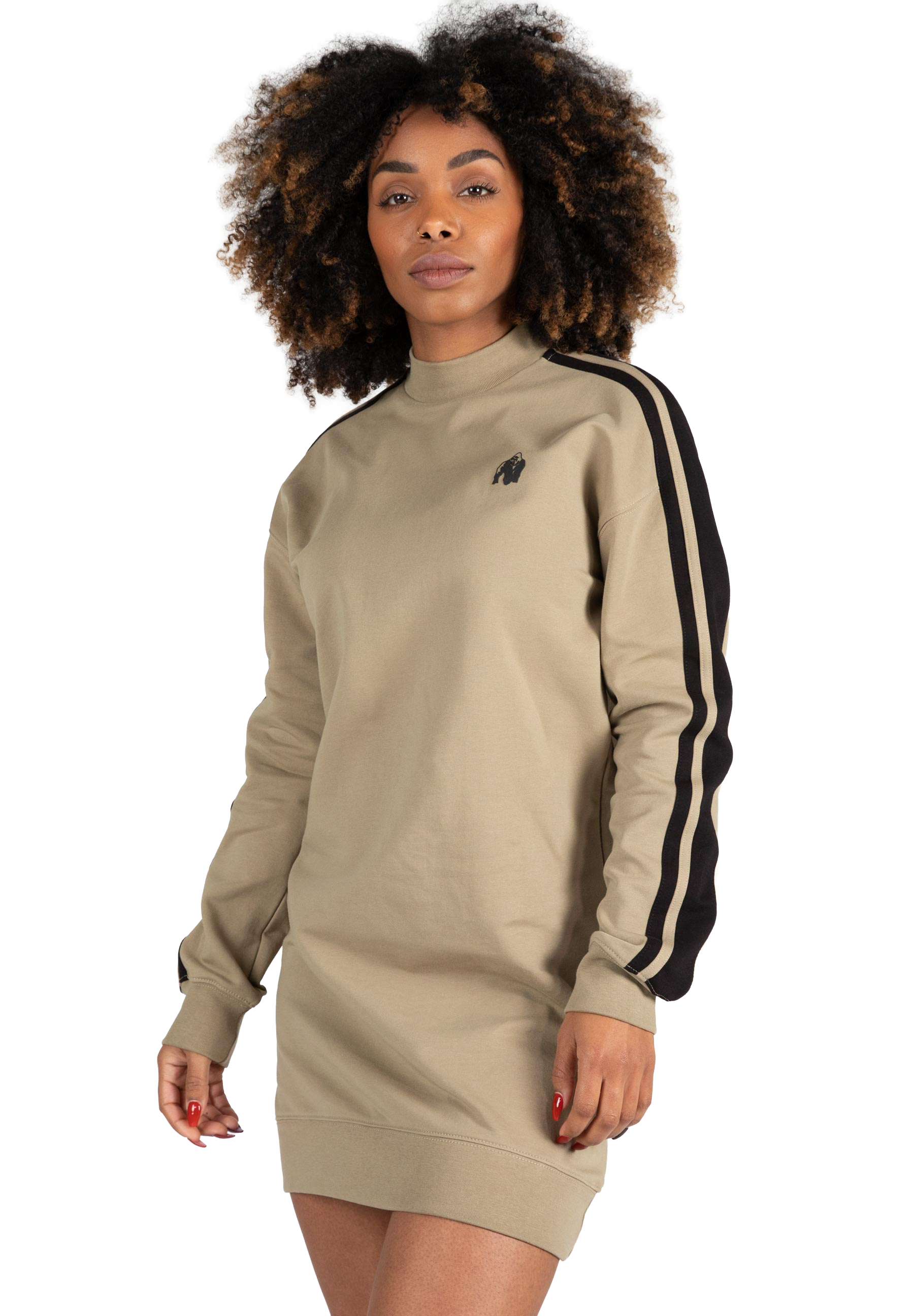 Isabella Sweatshirt Dress - Beige