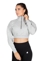 Ocala Cropped Half-Zip Sweatshirt - Gray