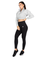 Ocala Cropped Half-Zip Sweatshirt - Gray