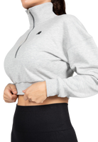 Ocala Cropped Half-Zip Sweatshirt - Gray