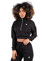 Ocala Cropped Half-Zip Sweatshirt - Black