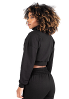 Ocala Cropped Half-Zip Sweatshirt - Black