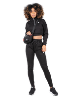 Ocala Cropped Half-Zip Sweatshirt - Black