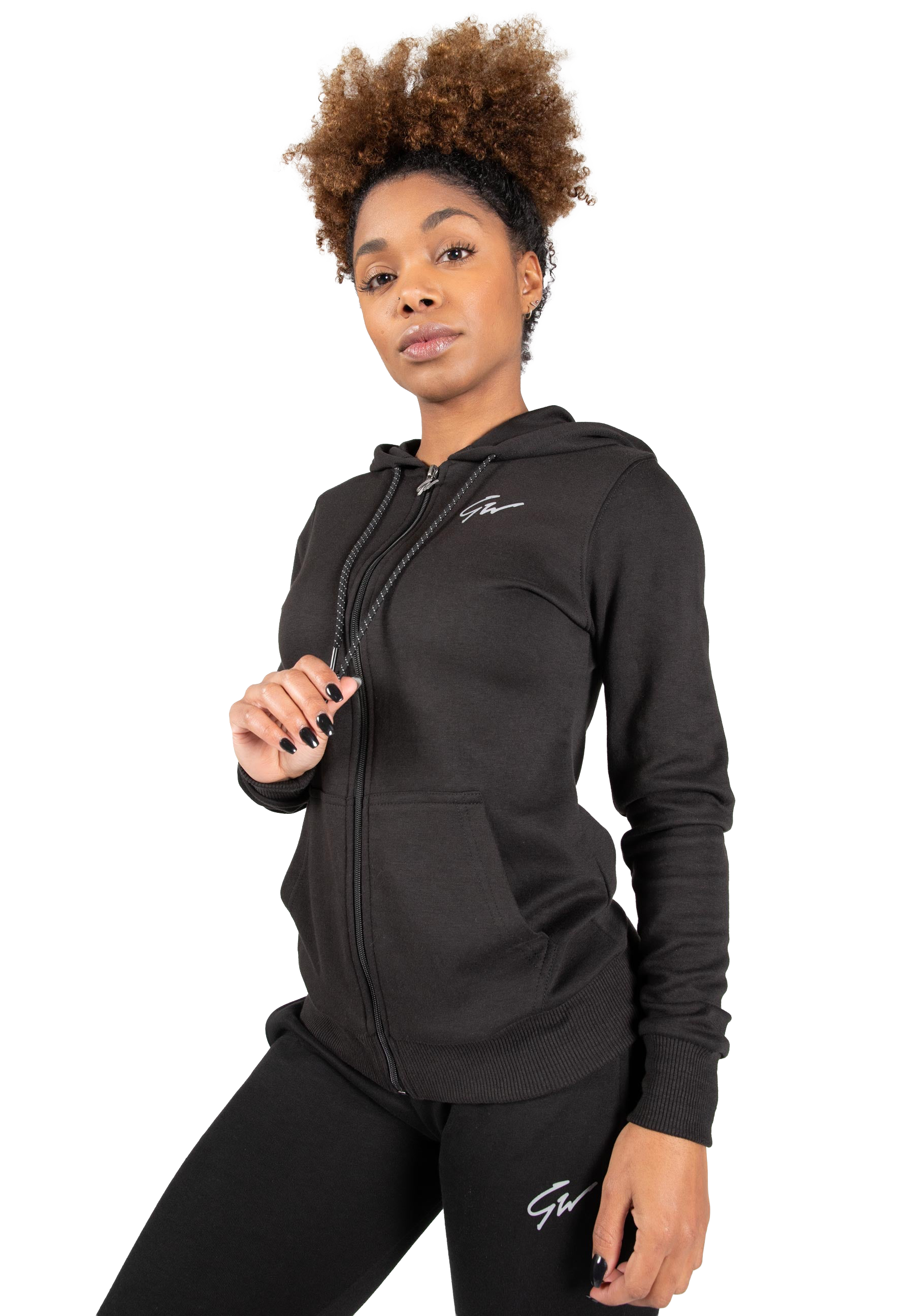 Pixley Zipped Hoodie - Black