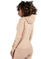 Marion Zipped Hoodie - Beige