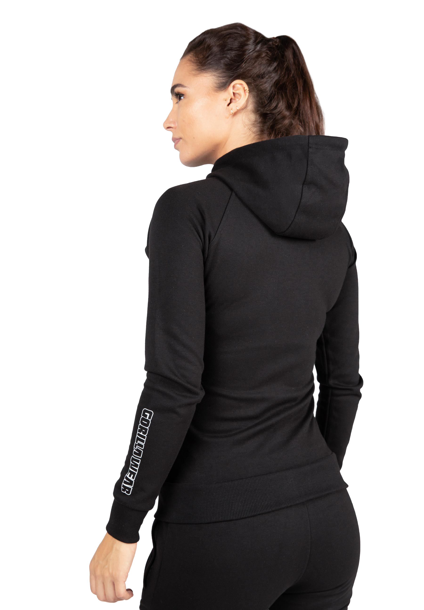 Marion Zipped Hoodie - Black