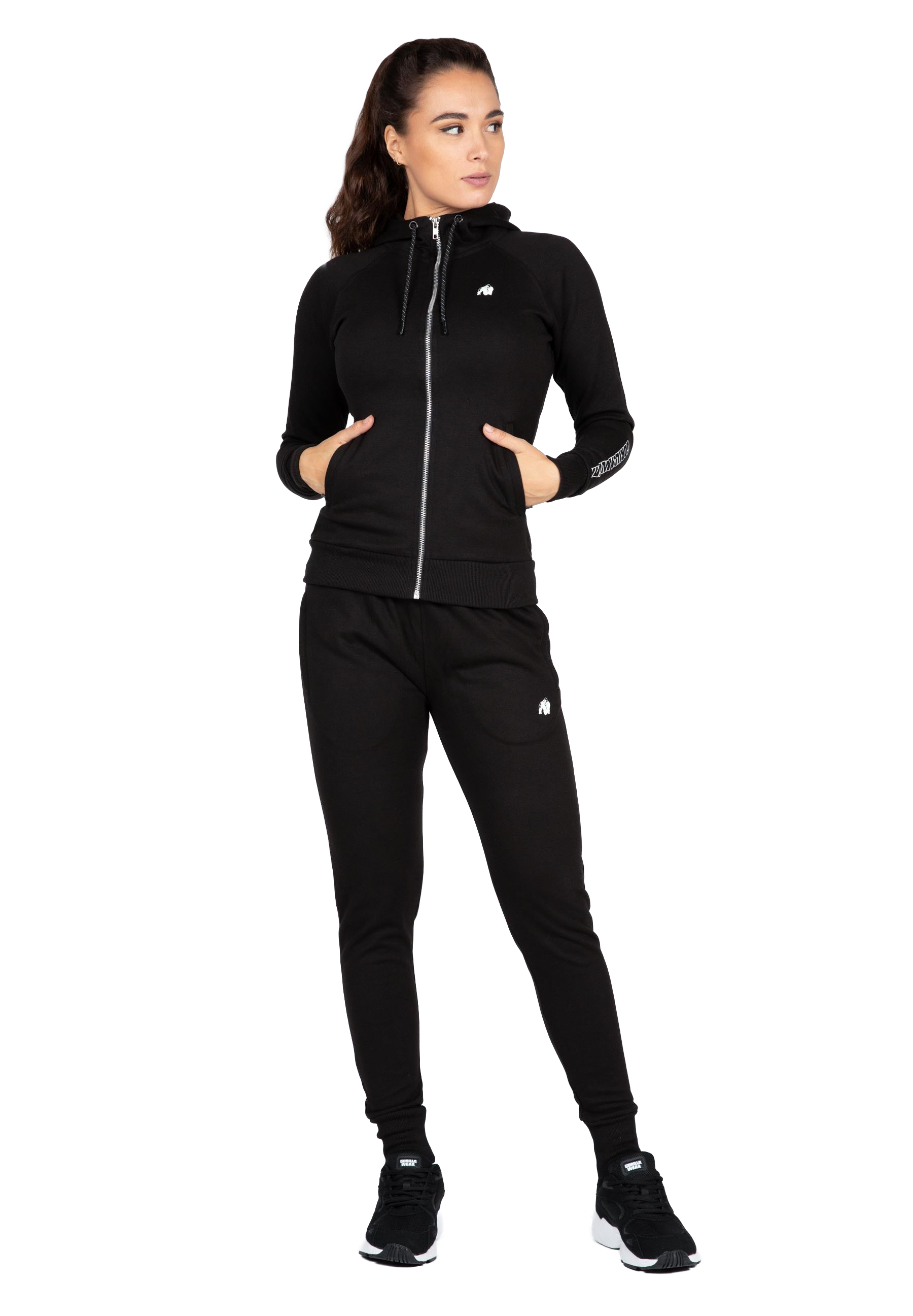 Marion Zipped Hoodie - Black