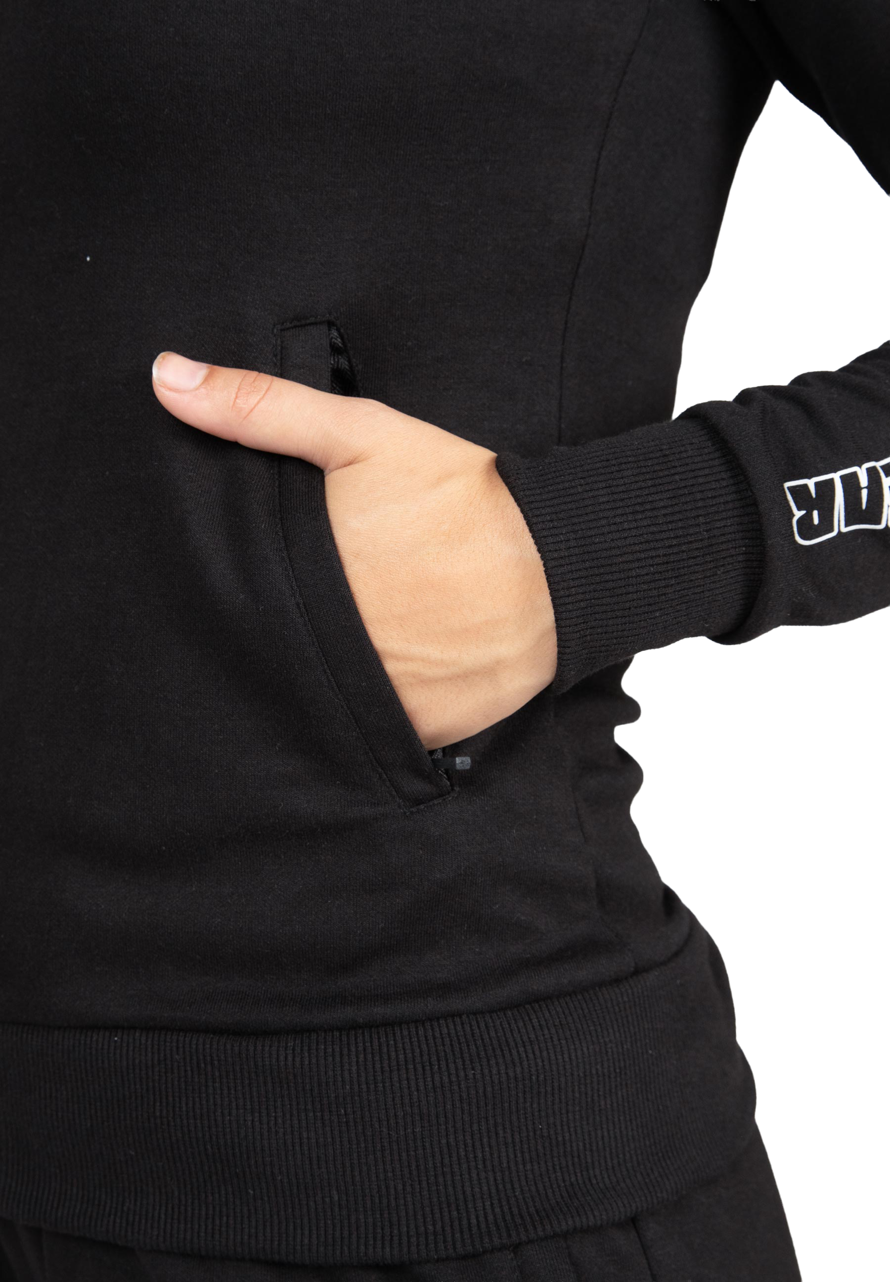Marion Zipped Hoodie - Black