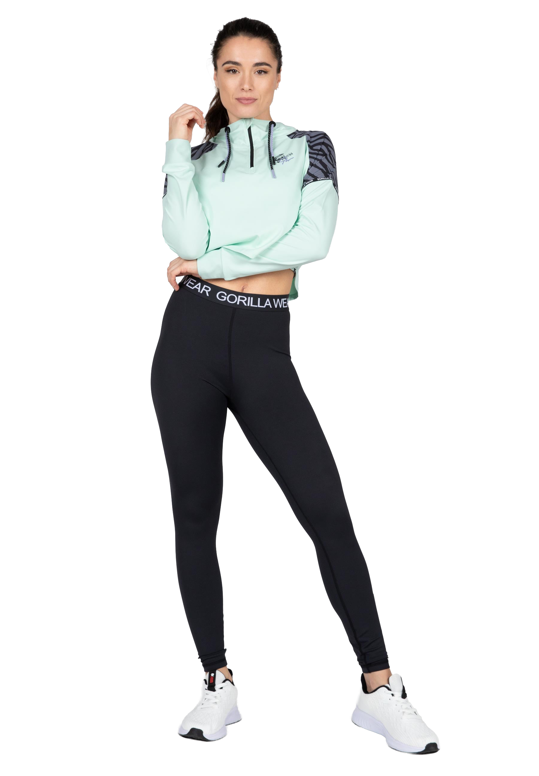 Zion Cropped Hoodie - Mint Green