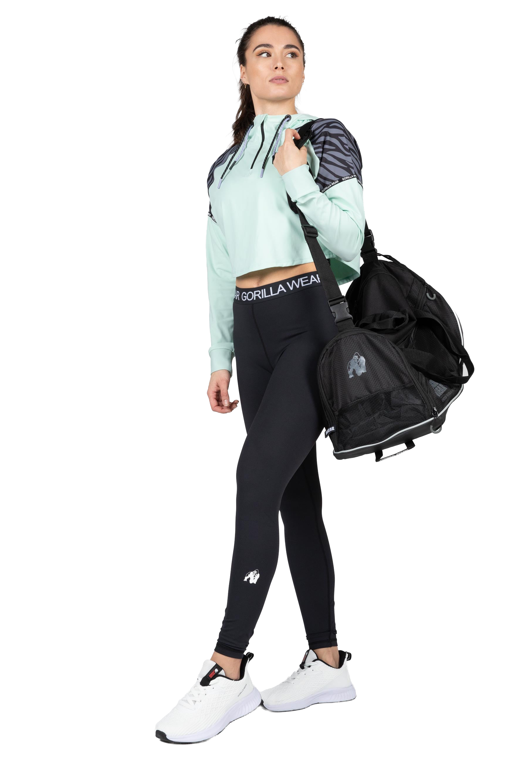 Zion Cropped Hoodie - Mint Green