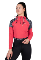 Zion Cropped Hoodie - Red