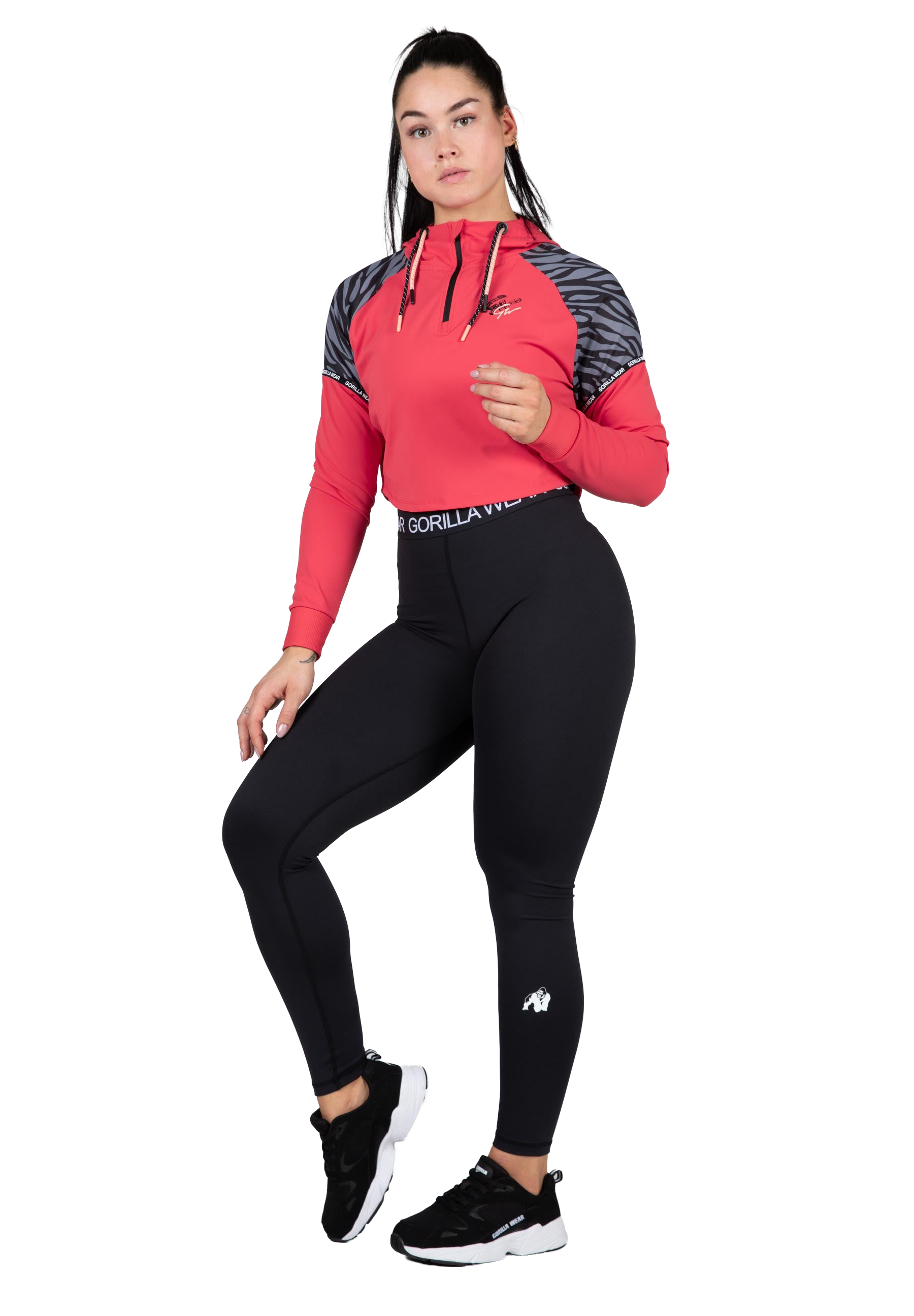 Zion Cropped Hoodie - Red