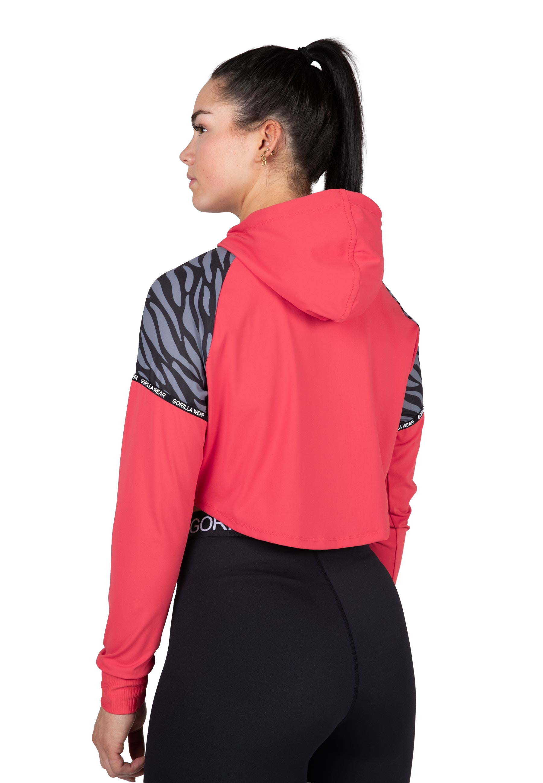 Zion Cropped Hoodie - Red